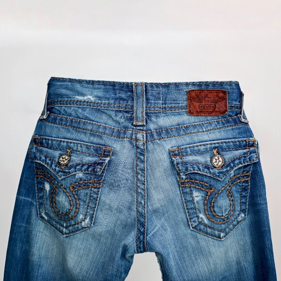 Big Star "Sophie" Distressed Jeans Size 27L Low Rise Boot Cut - Picture 7 of 11